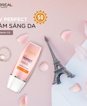 Kem Chống Nắng L'Oréal Dưỡng Da Sáng Hồng 30ml UV Perfect Rosy/Instant White SPF50 PA ++++
