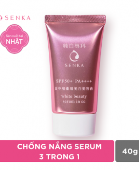 CC Serum SENKA 3 In 1 Dưỡng Sáng Da, Che Khuyết Điểm 40g White Beauty Serum In CC