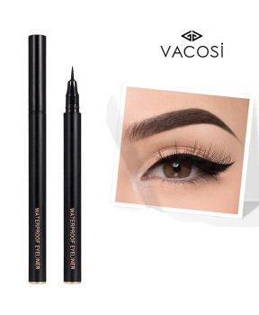 Bút Kẻ Mắt Nước Vacosi Siêu Lì Sắc Mảnh Màu Đen 5ml Waterproof Eyeliner Pen
