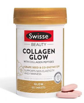 Viên uống đẹp da Swisse Beauty Collagen Glow của Úc, 60 viên