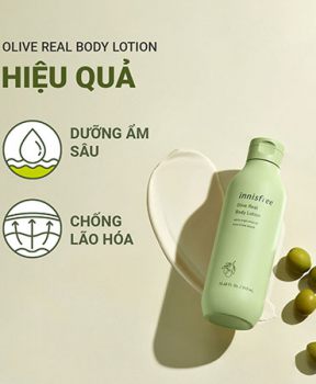 Sữa dưỡng ẩm toàn thân hương ô liu innisfree Olive Real Body Lotion 310 mL