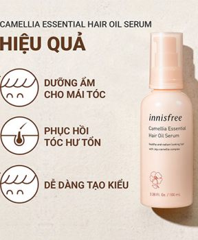 Dầu dưỡng tóc hương hoa trà innisfree Camellia Essential Hair Oil Serum 100 mL