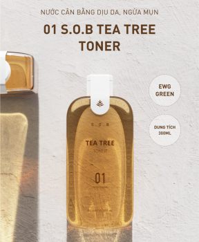 Toner S.O.B Dưỡng Sáng Da Và Giảm Mụn Tea Tree Toner 300ml