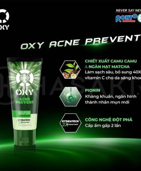 Gel Rửa Mặt OXY Ngừa Mụn, Da Sáng Khoẻ 100g Acne Prevent