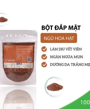 Bột Ngũ Hoa Hạt Milaganics Làm Dịu Da, Ngăn Ngừa Mụn 100g