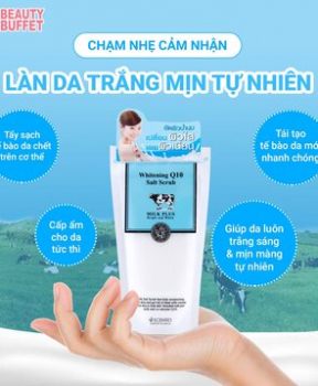 Muối Tắm Beauty Buffet Tẩy Tế Bào Chết Toàn Thân 300g Scentio Milk Plus Whitening Q10 Salt Scrub