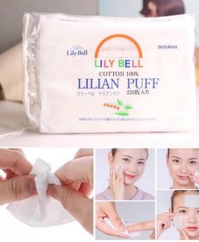 Bông Tẩy Trang LilyBell Lilian Puff Cotton 222 Miếng Lilian Puff Cotton