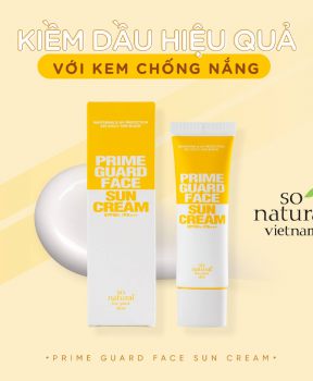 Kem Chống Nắng So'Natural Giữ Ẩm & Che Khuyết Điểm 50ml Prime Guard Face Sun Cream SPF50+/PA++++