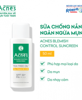 Sữa Chống Nắng Acnes Ngăn Ngừa Mụn Cho Da Mụn, Nhạy Cảm 50g Blemish Control Sunscreen