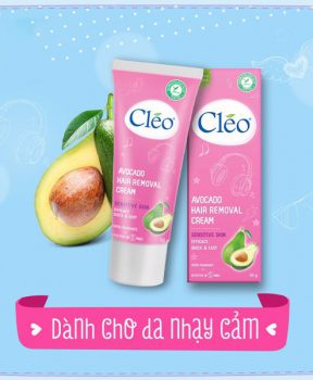 Cleo Kem Tẩy Lông Da Nhạy Cảm Avocado Hair Removal Cream Sensitive Skin 50g