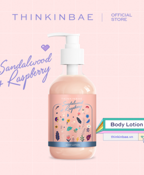 Thinkinbae dưỡng thể body lotion #Sandalwood & raspberry 300ml