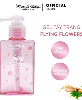 Gel rửa mặt cánh hoa bay Flying Flower 150ml NHÂN SÂM - HOA HỒNG - TRÀ XANH - NGHỆ