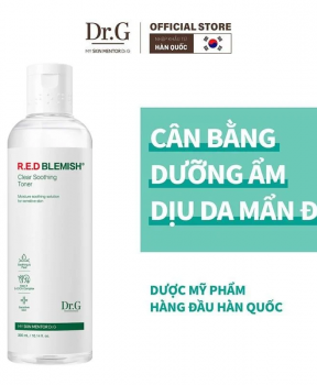 Nước Hoa Hồng Dr.G Dưỡng Ẩm Làm Dịu Da Mẩn Đỏ R.E.D Blemish Clear Soothing Toner 