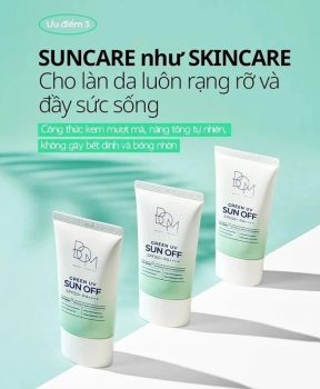 Kem Chống Nắng B.O.M Nâng Tông Dịu Nhẹ 50ml Green UV Sun Off SPF50+ PA++++