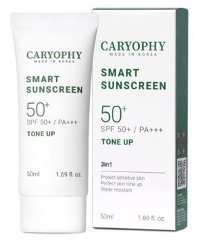 Kem Chống Nắng Caryophy Nâng Tone, Ngừa Mụn 50ml Smart Sunscreen SPF 50+ / PA+++ #Tone Up