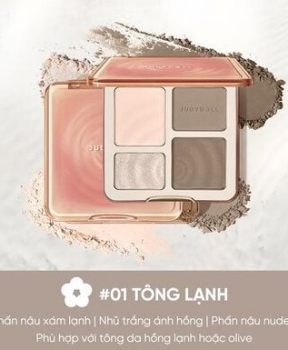 Bảng Highlight Và Tạo Khối Judydoll 4 Màu - 01 Tông Lạnh 9g (Mới) Highlight & Contour Palette