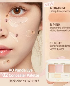 Bảng Che Khuyết Điểm Judydoll 3 Màu - 02 Che Quầng Thâm Moisturizing 3-Color Concealer Palette