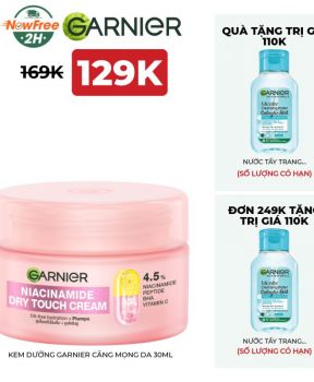 Kem Dưỡng Garnier Căng Mọng Da 30ml Niacinamide Dry Touch Cream 